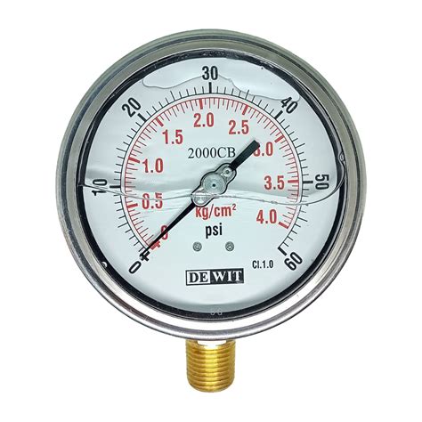 Manometro Marca Dewit Caratula Pulg, Presion De 0-14 Kg/cm2, 53% OFF