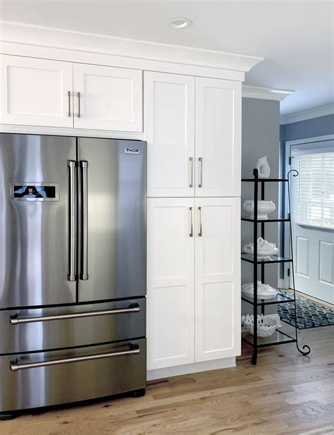 White Cabinets Shaker Kitchen Pantry