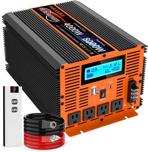 Inversor de potencia de onda sinusoidal pura de 4000 W, convertidor de ...
