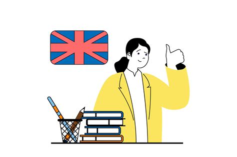 educación concepto con personas escena en plano web diseño. mujer ...