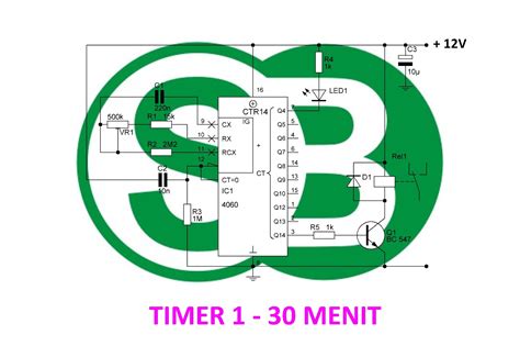 Desain PCB Gratis: Timer 1 - 30 Menit