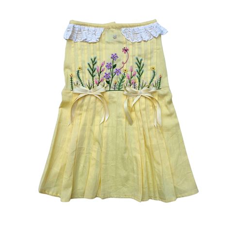 LEMON BLOOM AND RIBBON DRESS FOR DOGS AND CATS
