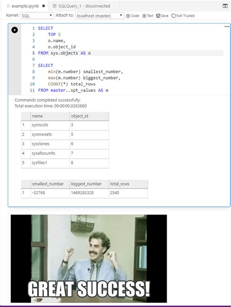 Image result for Azure Data Studio SQL Query Examples