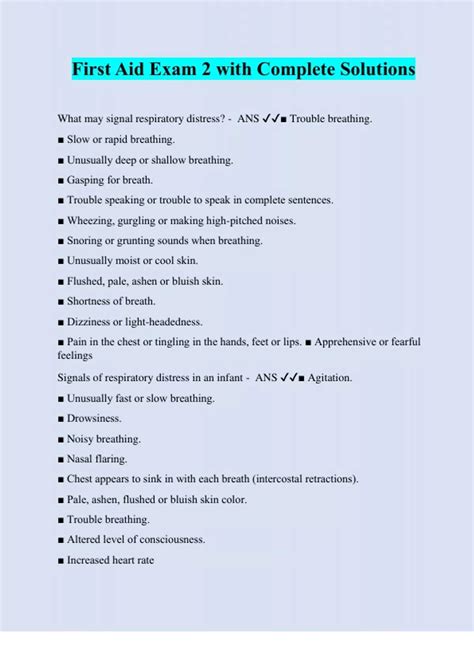 Image result for First Aid Exam Questions