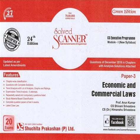 Buy Solved Scanner CS Executive Programme Module-I (New Syllabus) Paper ...