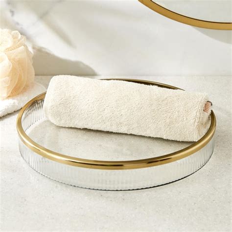 Buy Canal Ribbed Glass Tray from Home Centre at just INR 799.0