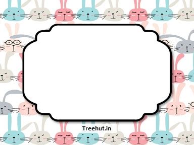 Bunny Free Printable Labels, 3x4 inch Name Tag
