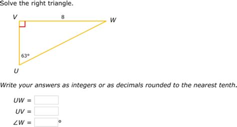 IXL - Solve a right triangle (Class XI maths practice)