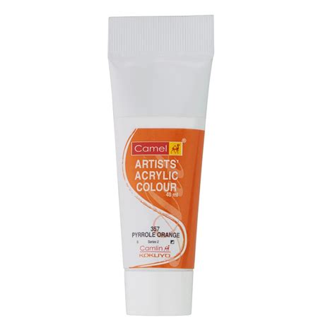 Camel Artists' Acrylic Colour - Pyrrole Orange - 40 ML | Art Lounge