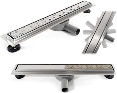 Buy VBChome Shower Drain 80 cm Tileable Stainless Steel Floor Drain ...