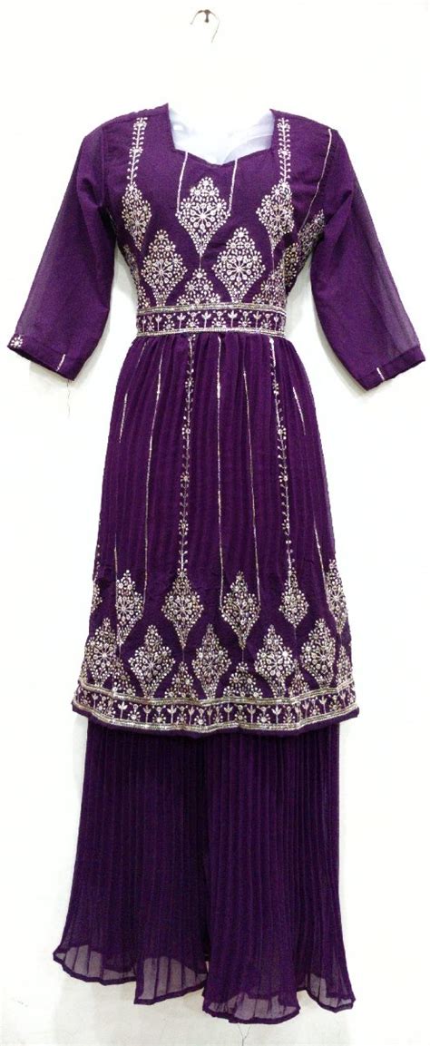 Fancy Chiffon Kid Girls Sharara Set1 - Aseztak