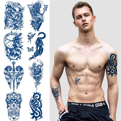Buy Aresvns Semi-Permanent Tattoos for Men, Realistic Temporary Tattoos ...
