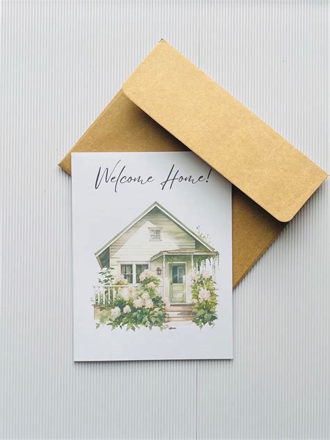 Welcome Home Card, Housewarming Greeting Card, Greeting Cards With Envelopes, Housewarming, New ...