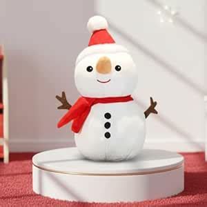 Buy Storio Snowman Soft Toy | Cute Christmas Plush with Santa Hat ...