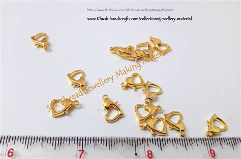 Antique Gold/Silver Heart Lobster Clasps for Necklace Bracelet Chain!S ...