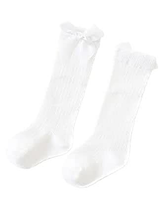 Buy El Regalo Cotton Blend Girls White Patterned Calf Length Socks at ...
