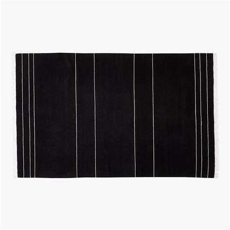 Leno Handwoven Black Jute Area Rug 5'x8' | CB2