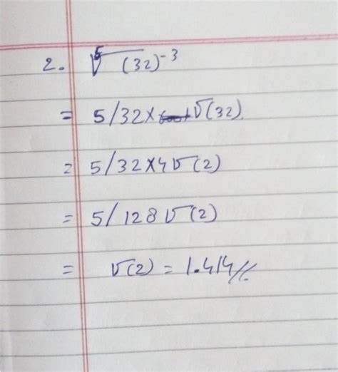 simplify : 5√32^(-3) - Brainly.in