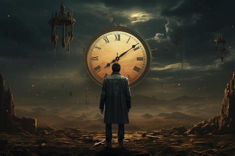 Nostalgic album cover clock man reaching faded memories emotional ...