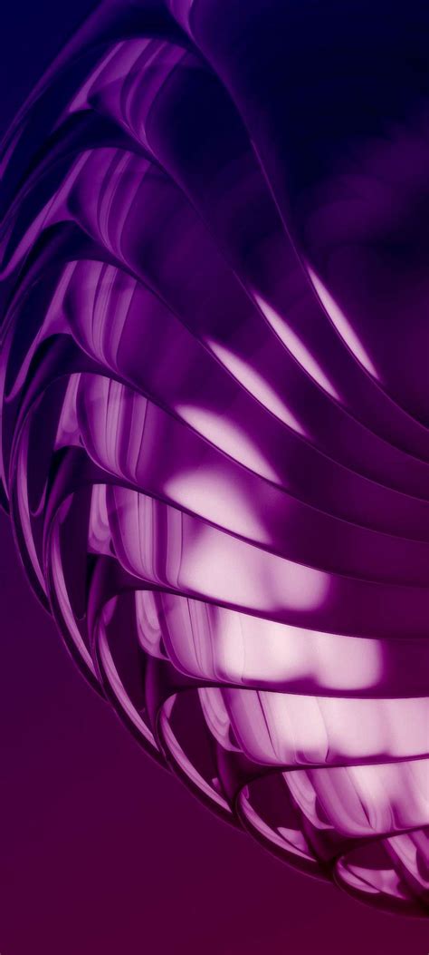 Purple Layers 3D Abstract - [1080x2400]