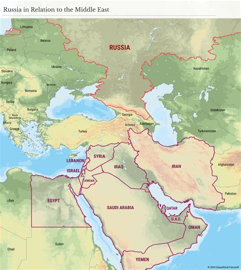 Map Of Middle East To Russia