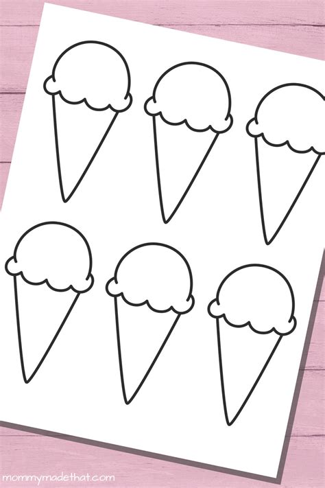 Ice Cream Scoops And Cone Template at Clinton Long blog