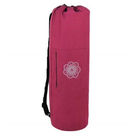 Yogatasche / Yogamattentasche aus Baumwolle mit Blättermuster