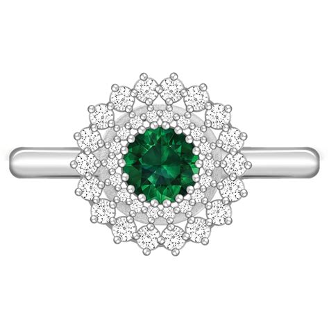 GIVA 925 Silver Zircon Emerald Sunshine Ring, Adjustable | Gifts for ...