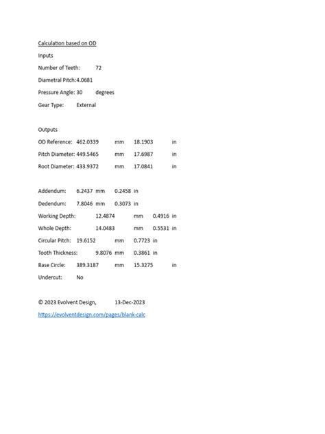 Formula for Gear Calculation 的图像结果