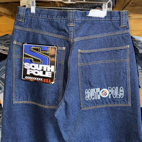 Vintage 90s Y2K Southpole dark wash blue denim... - Depop