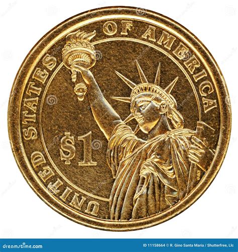 One Dollar US Coin stock photo. Image of object, circulation - 11158664