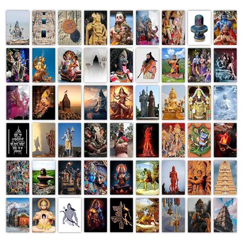 Pack of 54 God Photos Wall Collage Kit Posters - 4 x 6 Inches Posters ...