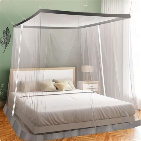 LifeKrafts Bed Mosquito Net – King Size Polyester Machardani (6ft x 6.