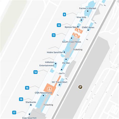 Orange County John Wayne Airport Map | SNA Terminal Guide