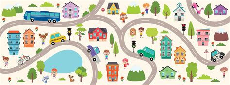 School Map Cartoon 的图像结果