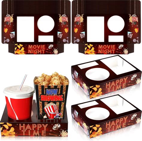 Faccito 36 Pcs Movie Night Snack Trays Movie Theater Snack Boxes Night ...