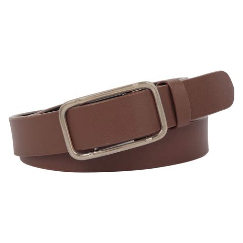 Zacharias Women's Faux Leather Belt (Pack of 1) (sq-002_Brown) : Amazon ...