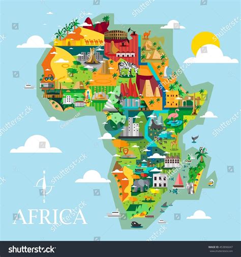 Landmarks In Africa Map