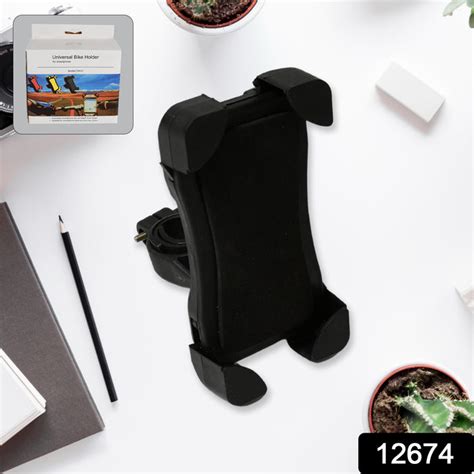 12674 Full Metal Body Bike & Scooty 360 Degree Rotating Mobile Holder ...
