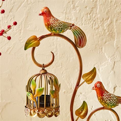 Buy Corsica Mystic India Metal Bird On a Tree with Cage Multi T-Light ...