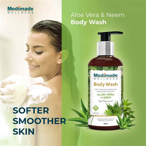 Buy MEDIMADE ALOEVERA AND NEEM BODY WASH - 300 ML Online & Get Upto 60% ...