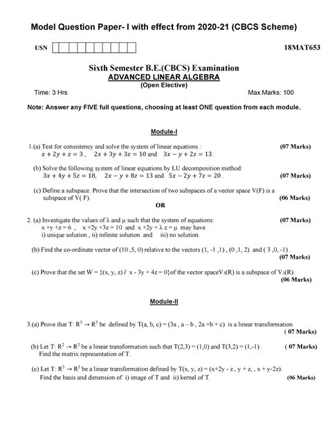 Open elective june 2021 vtu question paper - Model Question Paper- I ...