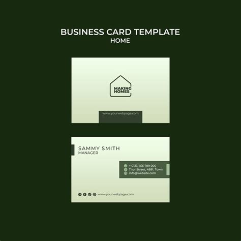 Business Card Template with House Outline 的图像结果