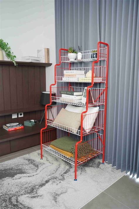 RAK UNTUK JUALAN SNACK TIPE SARITI, 5 SUSUN KERANJANG