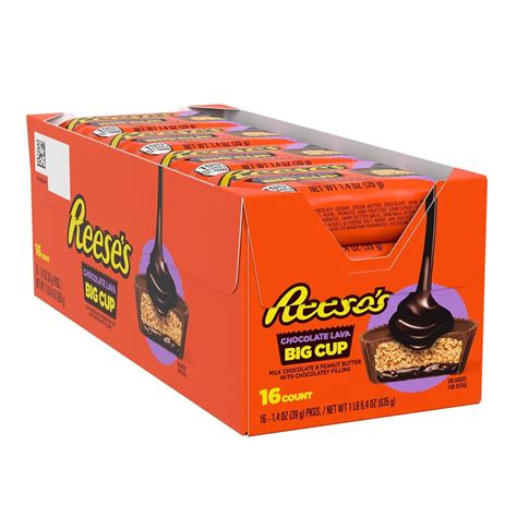 Reese's Big Cup Chocolate Lava Peanut Butter Cups, Milk Chocolate Candy ...