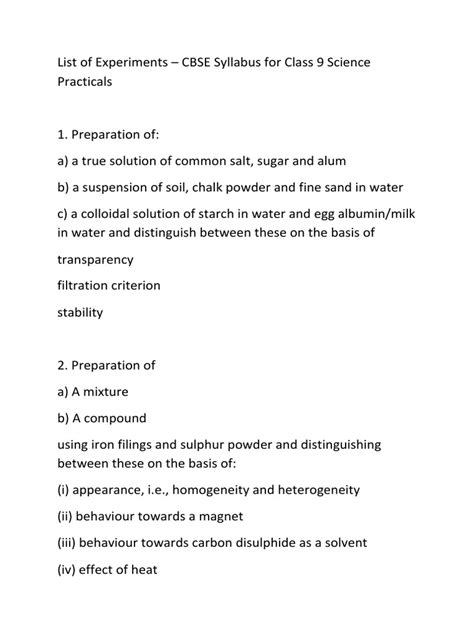 Image result for NCERT Class 9 Experiments