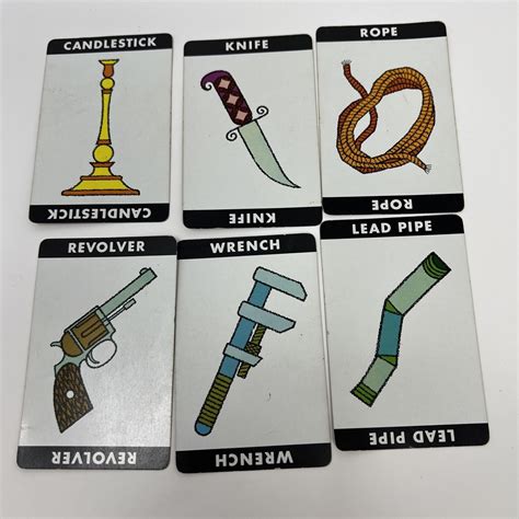 Clue Weapon Cards The Shocklands Of Ravnica: Clue Edition Original