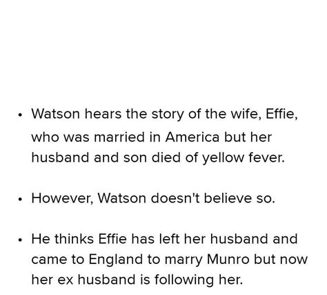why did Watson think that he might be including - Brainly.in