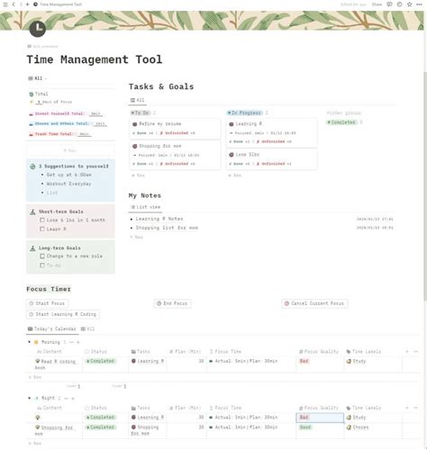 Image result for Notion Time Management