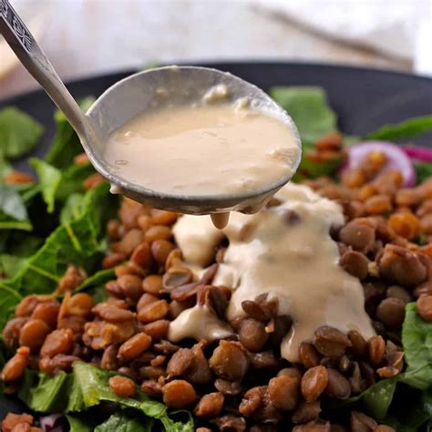 classic lemon tahini salad dressing - (oil-free and dairy-free)